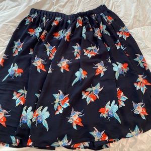 Floral MIDI Skirt, Plus Size